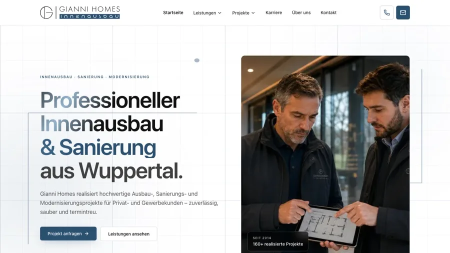 Gianni Homes — Vorschau der Demo